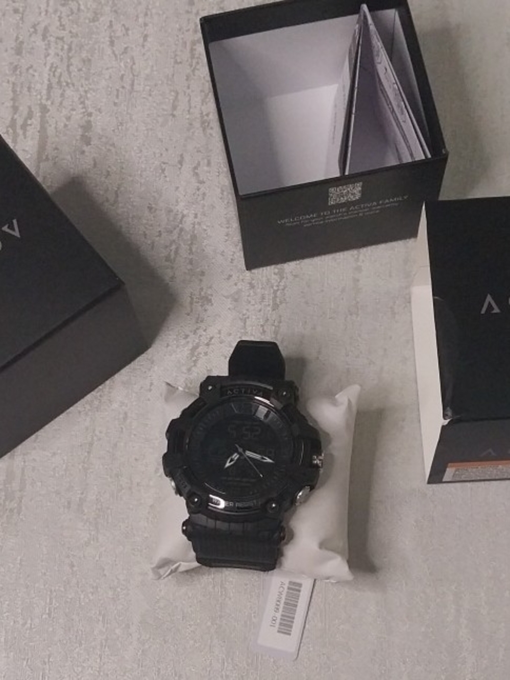 Ativa Black Rugged Analog-Digital Sport Watch
